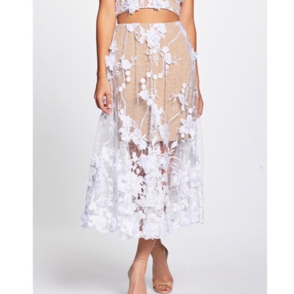 Floral 3D lace SKIRT ONLY   dress  the population